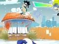 खेल Naruto playing snowballs