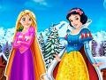 खेल Rapunzel And Snow White Winter Dress Up