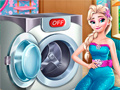 ગેમ Elsa Wash Clothes