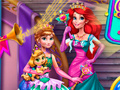 खेल Anna And Ariel Princess Ball Dress Up