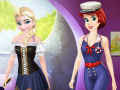 ગેમ Ariel And Elsa Career Dress Up