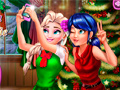 खेल Ladybug And Elsa Xmas Selfie
