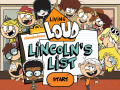 खेल The Loud House: Lincolns List  