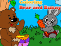 खेल Coloring Bear and Bunny