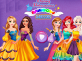खेल Disney Princesses Rainbow Dresses