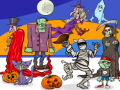 ગેમ Find 5 Differences Halloween