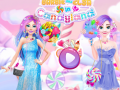 खेल Barbie and Elsa in Candyland