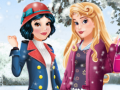 खेल Aurora and Snow White Winter Fashion