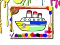 खेल Boats Coloring Book