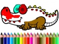 खेल Back To School: Aligator Coloring