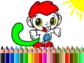 खेल Back To School: Monkey Coloring