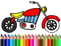 खेल Back To School: Motorbike Coloring