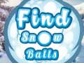 खेल Find Snow Balls