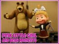 खेल Pink Little Girl and Bear Moments