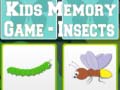 खेल Kids Memory game - Insects