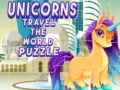 खेल Unicorns Travel The World Puzzle