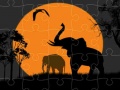 खेल Elephant Silhouette Jigsaw