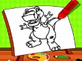 खेल Easy Kids Coloring Dinosaur