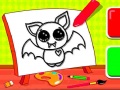 खेल Easy Kids Coloring Bat