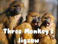 खेल Three Monkey's Jigsaw