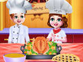 ಗೇಮ್ Chef Twins Thanksgiving Dinner Cooking