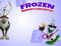 ગેમ Frozen Memory Card Match