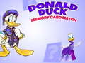 खेल Donald Duck memory card match