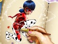खेल Dotted girl coloring book