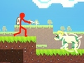 खेल Red Stickman vs Monster School 2