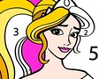 खेल Princess Coloring By Number