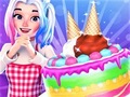 खेल Cute Doll Cooking Cakes