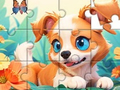 खेल Jigsaw Puzzle: Dog And Garden