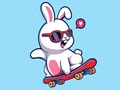 खेल Coloring Book: Rabbit Skateboard