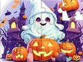 खेल Jigsaw Puzzle: Halloween Cute Ghost