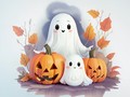 खेल Coloring Book: Halloween Ghosts