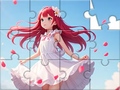 खेल Jigsaw Puzzle: White Dress Girl