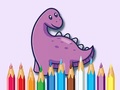 खेल Coloring Book: Dinosaur With Flowers