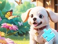 खेल Jigsaw Puzzle: Dog In Garden