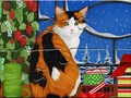 खेल Jigsaw Puzzle: Christmas Cat