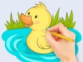 खेल Coloring Book: Baby Duck Swim