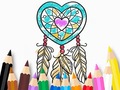 खेल Coloring Book: Heart Dreamcatcher