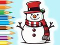 விளையாட்டு Coloring Book: Snowman Family