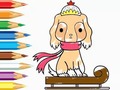 खेल Coloring Book: Dog-Riding-Sled
