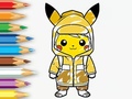 ગેમ Coloring Book: Raincoat Pikachu