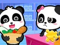 खेल Jigsaw Puzzle: Baby Panda Supermarket