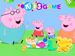 खेल Jigsaw Puzzle: Peppa Pig Family Picnic