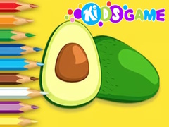 खेल Coloring Book: Avocado Fruit