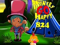 ಗೇಮ್ Monkey Go Happy Stage 824