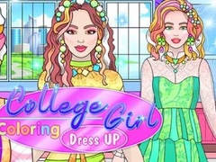खेल College Girl Coloring Dress Up