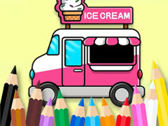 खेल Coloring Book: Ice Cream Car